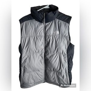 The North Face Gray and Black 550 Vest - Large